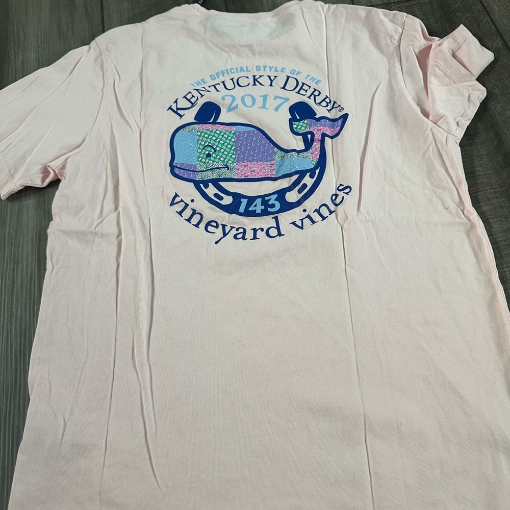 Vineyard Vines Pink Kentucky Derby Tee